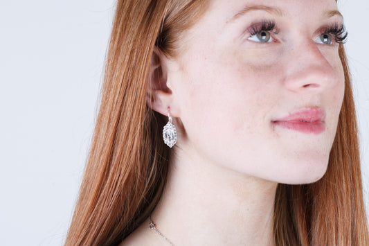 Bette - Navette crystal earring with simple vintage design