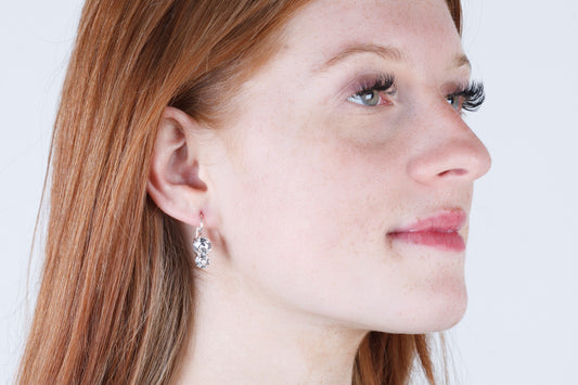 Ava - A simple sparkling leverback earring for brides or bridesmaids.