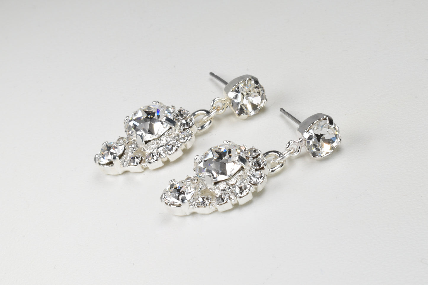 Ingrid - A sparkling silver and crystal stud earring.